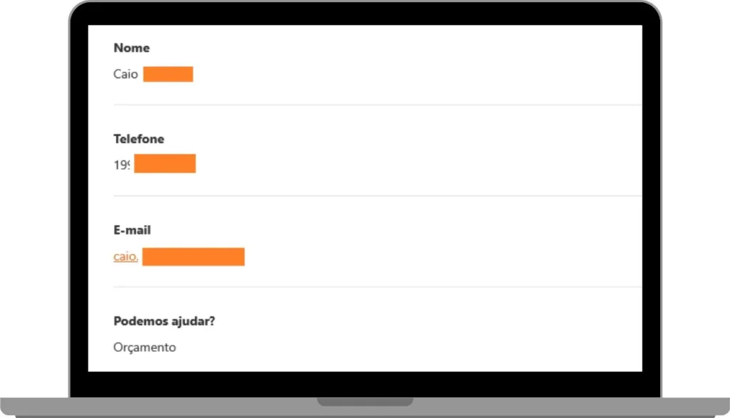 Cliente chegando por email sistema de aquisição de obras